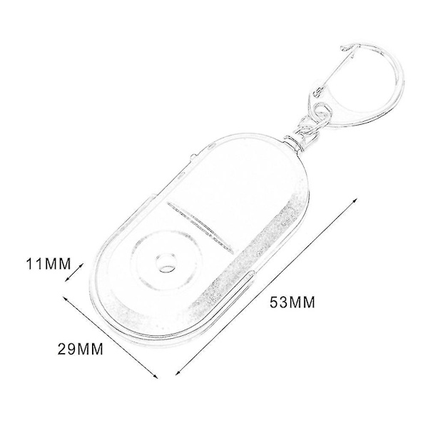 Mini Anti-förlorat larm Visselljud Nyckelring Finder Led Light Locator Keychain Larm