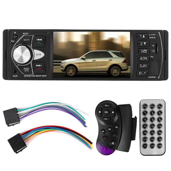 4,1 tums bilstereo MP5 handsfree-spelare med Bluetooth-mikrofon