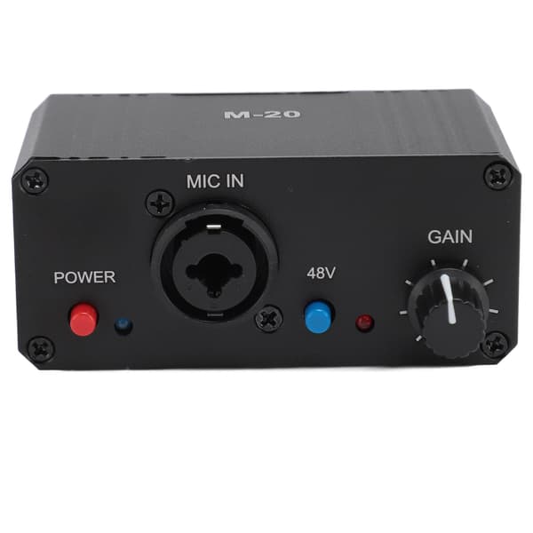 Høj Forstærkning 48V Phantom Power XLR Mikrofonforforstærker til Dynamiske Kondensatormikrofoner Booster
