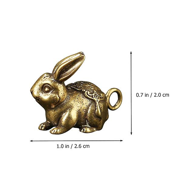 3 st Mässing Kanin Form Nyckelkedjehänge Bunny Model Nyckelkedjehängen