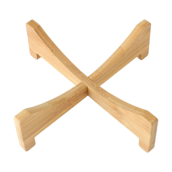 Bambu Växtställ Korsformat Husdjurshem Kök Multifunktionell Bricka 17,5x5cm