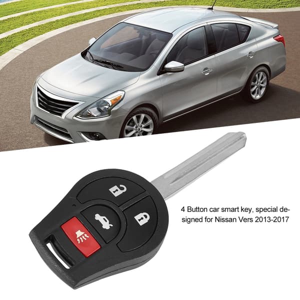 Bilnøgle 4 Knapper 46 Chip Passer Nissan Versa 2013 2017
