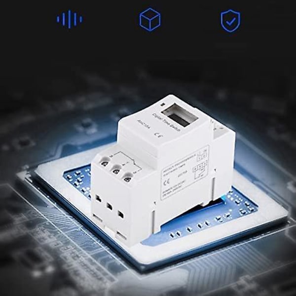 Ahc15a Digital Timer, Din Rail Mount 7-dagars programmerbart digitalt industritimerrelä