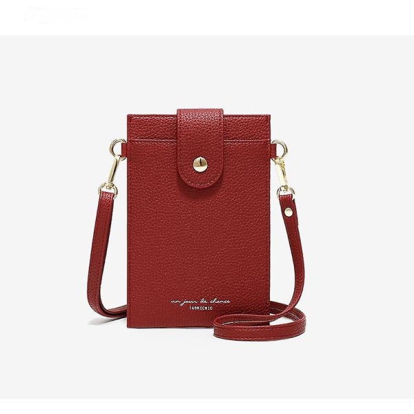 Crossbody mobiltelefontaske til kvinder Lille skulderpung Kortpung Tasketaske A916-1231 Red