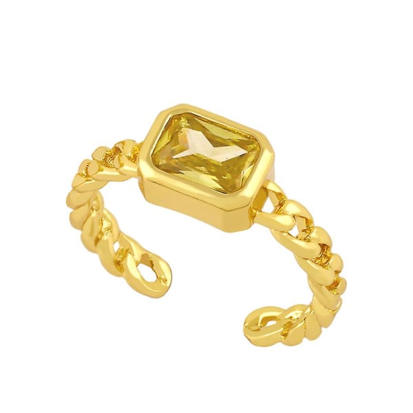 Ring Vintage Zircon Geometry Stud Modesmycken Ac9618 white