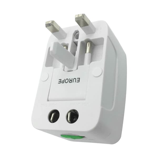 Verdensreise Strømpluggadapter Bærbar Multifunksjonell 4 i 1 US UK EU Pluggadapter Konverter