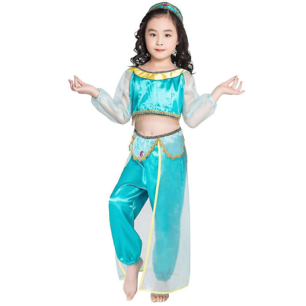 Aladdin Magic Lamp Princess Jasmine -lasten puku L size -130cm-140cm