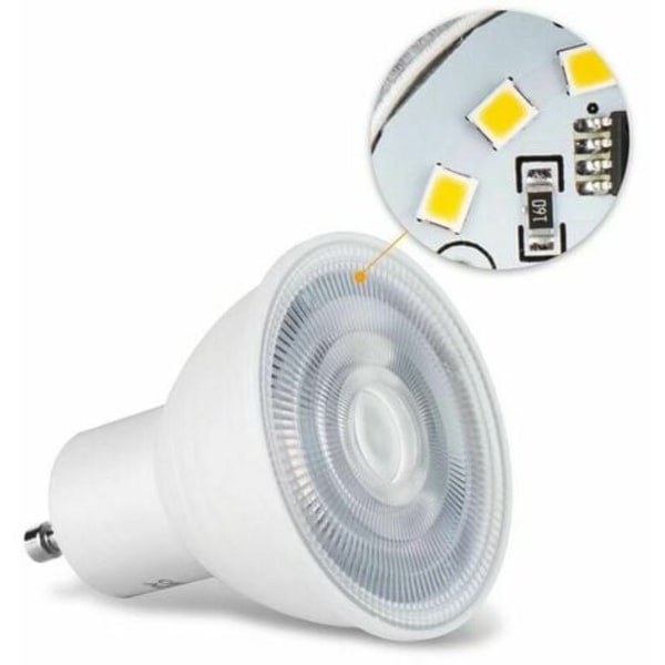GU10-pærer Varm hvid 3000K, GU10 LED-pære 5W Glødelampe 40W Tilsvarende, 350LM Strålevinkel 180 grader Brede stråler, Ikke-dæmpbar GU10 Type LED Spot Li