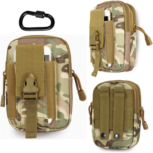 Molle Pouch Edc Compact Utility Pouches Tactical Multipurpose Gadget Pouch Vyötärötyökalu Vyötärölaukku karabiinilla D