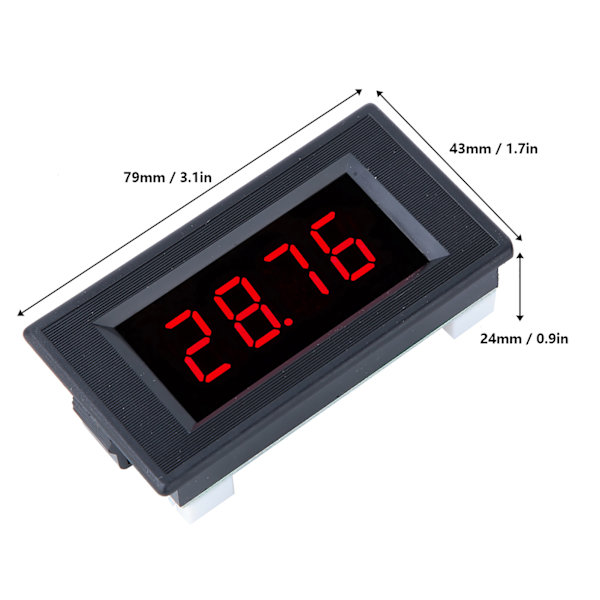 5135A Højpræcisions Digital Panel Meter DC5V DC Voltmeter Rød LED Display DC500mV DC1V DC2V