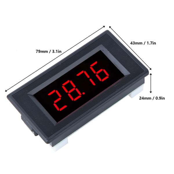 5135A Høypresisjons Digitalt Panelmeter DC5V DC Voltmeter Rød LED-skjerm DC500mV DC1V DC2V