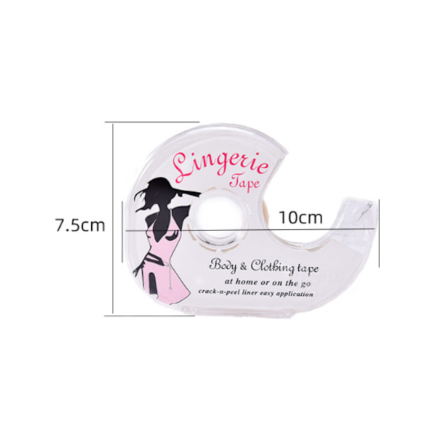 3PCS Osynlig dubbelsidig kropp & klädtejpremsa (genomskinlig) Only tape