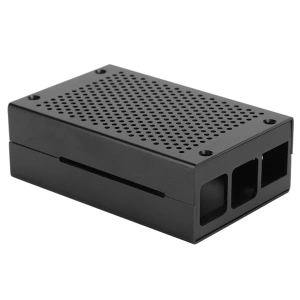 Raspberry Pi Svart Aluminiumlegering Mesh Vent Case Hovedkortdeksel