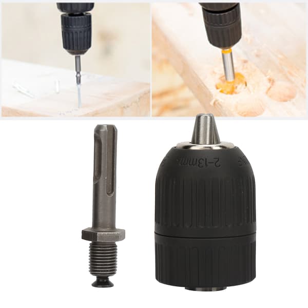 Nøglefri borepatron 2.0-13 mm med SDS-adapter, rundt skaft