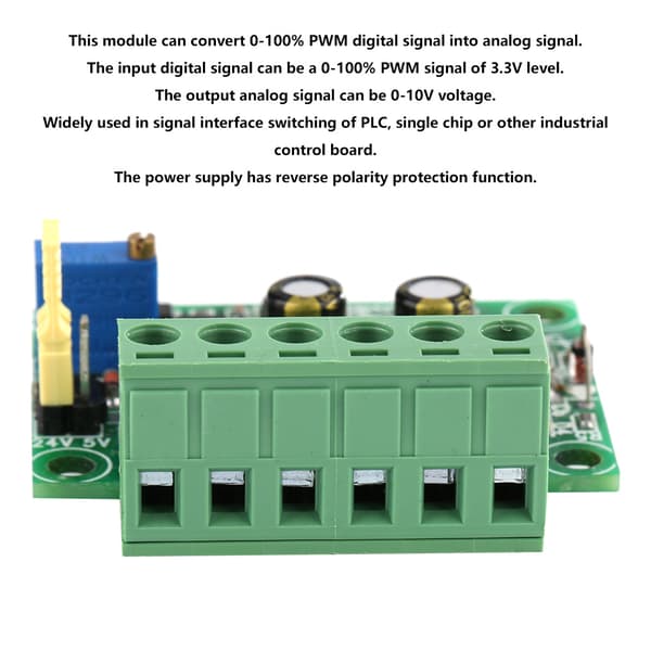 PLC PWM til 0-10V Spenningsomformer Modul