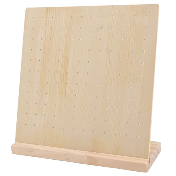 Stud Display Pegboard Stor Kapacitet Holdbart Træ Smykker Ørering Display Board Holder 66 Par
