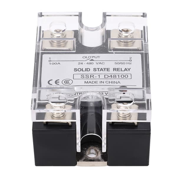 DC till AC Solid State Relä 100A Anti Elektromagnetisk Intereferens SSR Modul för Gatubelysning 24 480VAC