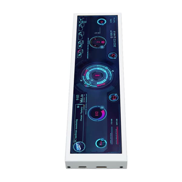 8,8 tommers IPS temperaturmonitor USB-strøm Automatisk avslåing Multifunksjonell PC CPU GPU RAM dataskjerm