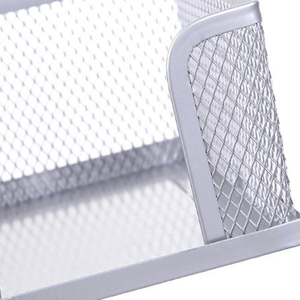 Organizer Multifunktionell metallpenna Desktop Organizer Hållare för kontorsmaterial silver
