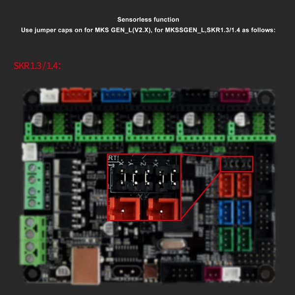 5-pak Stepper Motor Driver Ultra Silent Stepstick 2.5A UART Nema17 Stepper Motor Driver Modul til TMC2208
