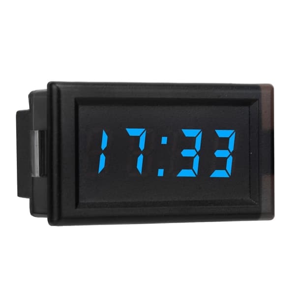 DC 4.5 30V Vattentät Bil Auto Elektronisk LED Digital Klocka Blå Display