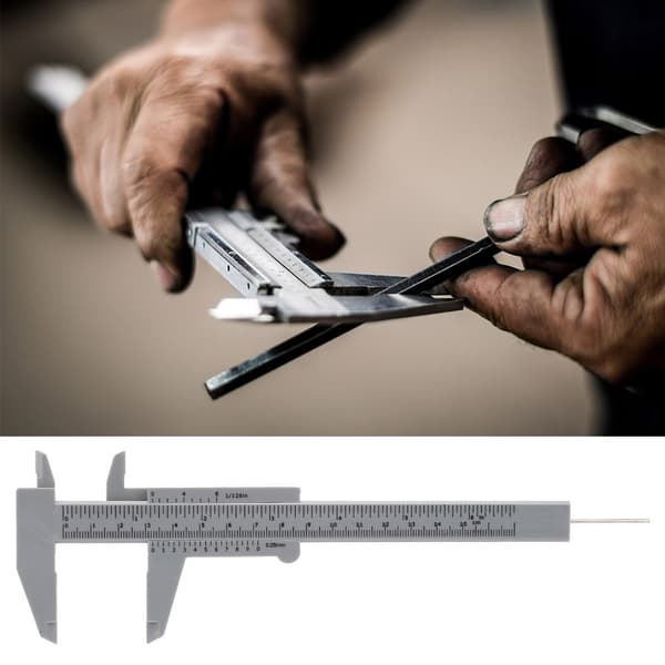 Højpræcisions Vernier Caliper 150mm Dobbelt Lineal Skala 0,5mm Grå