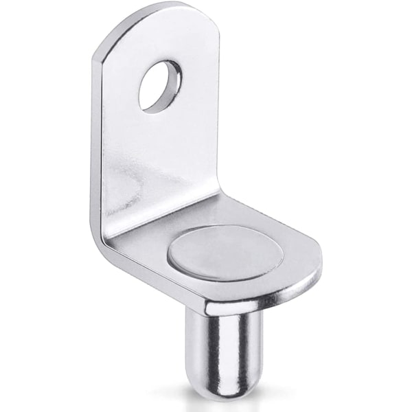 40 pakkaushyllyn tukitappia, halkaisijaltaan 1/4" hyllyn tukitapit, joissa on reikiä, nikkelipinnoitetut L-pidikkeet keittiöön ja kirjahyllyyn