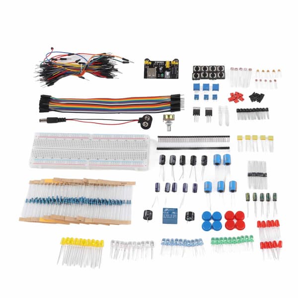 Elektronik Komponent Starter Kit 830 Bindepunkter Breadboard Modstand Kondensator Diode Modul til Arduino R3