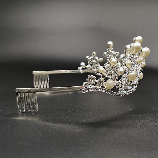Krone Ornament Brude Bryllup Tilbehør Simpel Legering Diamant-besat perle Brude Kjole Smykker