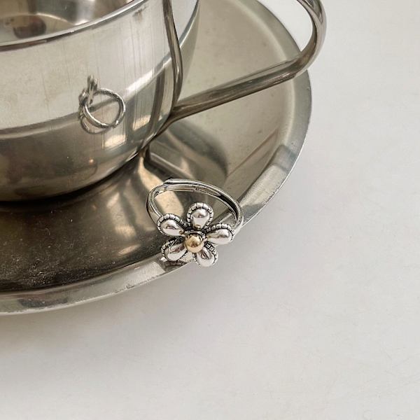 Sormus 925 hopeakorut Flower Stud Muotikorut Ac8202 C337