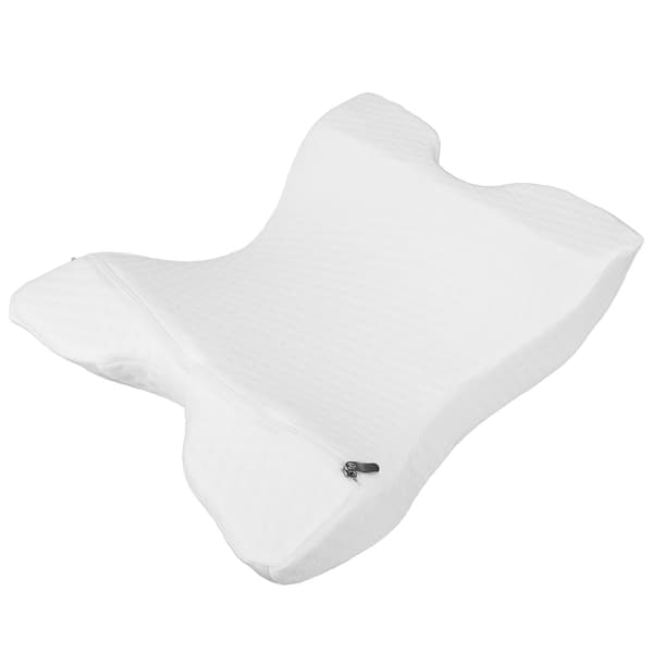 Armpude Slow Rebound Memory Foam U-formet Rejsepude Hvid