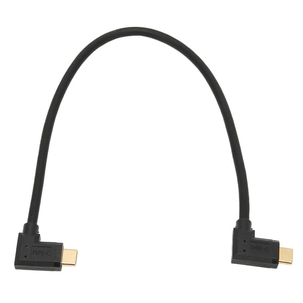 USB C - USB C -jatkojohto 90 asteen kulmalla, 10 Gbps, kullattu