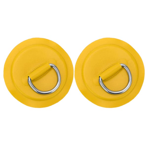 D-ring Pad Patch Uppblåsbar PVC Båt Kajak Kanot Surfbräda Gul Bindningsfäste