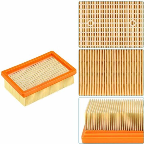 3-pack utbytes platt veckat filter, platt filter, vakuumfilter, MV4 MV5 MV6 WD4 WD5 WD6, WD4P WD5P WD6P, Wet Dry Vac