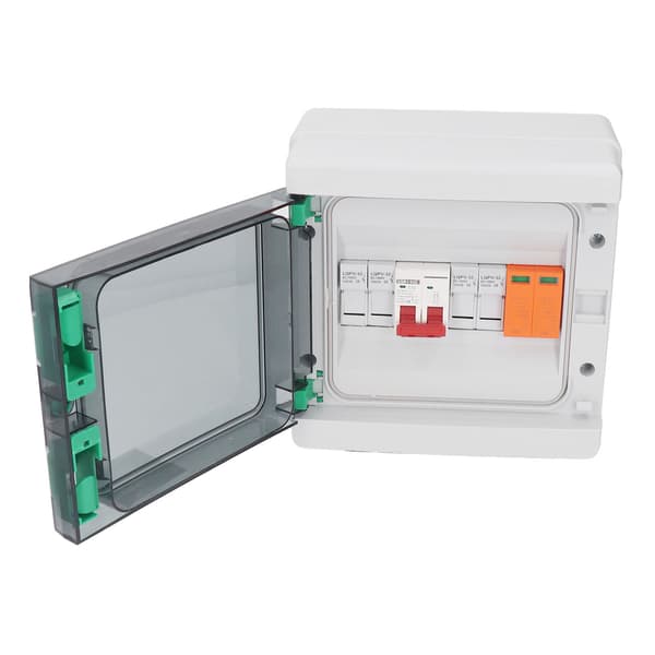 Vandtæt PV Combiner Box 2 Strings 15A Sikring 32A Afbryder DC500V Solar