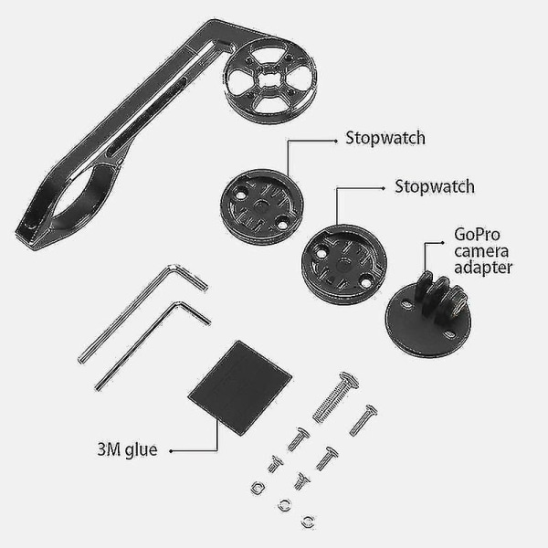 Cykelcomputer monteringsbeslag Gps Speedometer Stopur Holder, sort