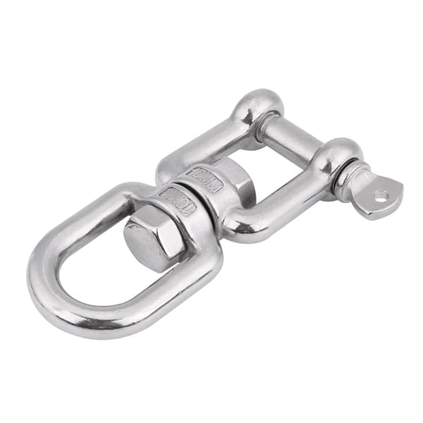 Kraftig 304 rustfritt stål svivelring snap rullesjakkel (10mm)