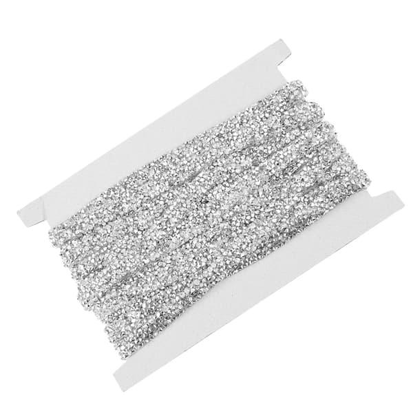 10 Yard Pack 10mm Silver Plast Diamant Mesh Wrap Roll Rhinestone Ribbon Dekoration