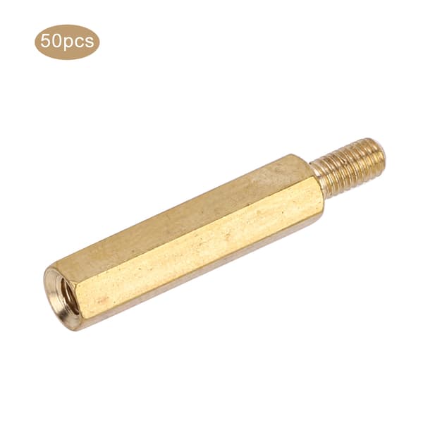 M3 Messing Avstandsstykke Sekskantmutter Erstatningssett for PCB-kort 50 Stykker M3 x 20mm