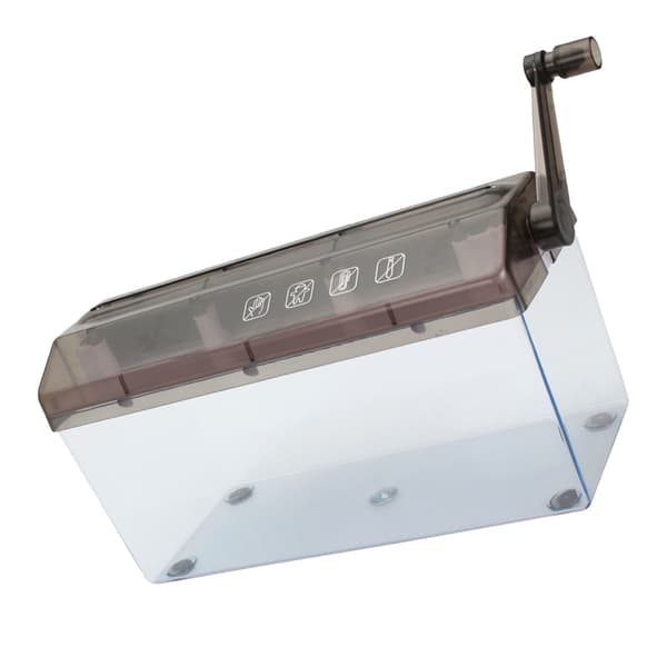 Manuel Kontorpapir Makulator Plastik Gennemsigtig A4 Sort