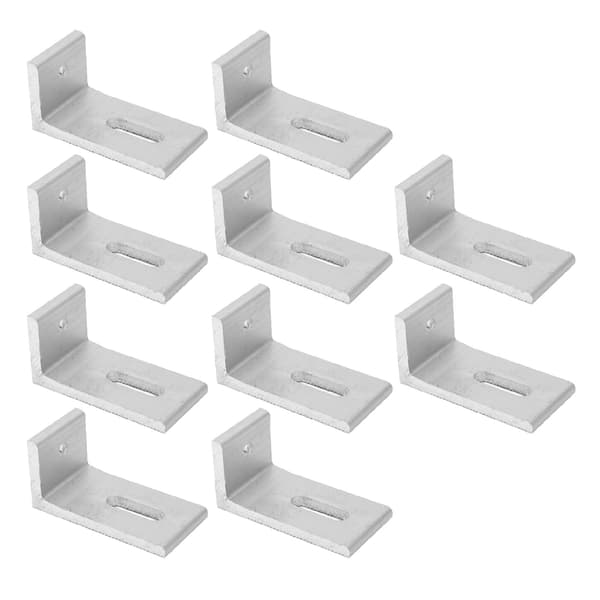 10 st L-formade monteringsfästen för solpaneler av aluminiumlegering, tak PV-system
