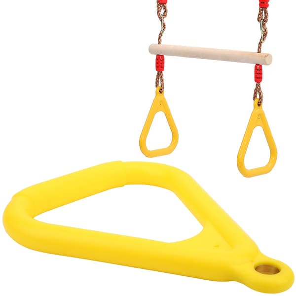 Plastgula Flygringar för Barn, Pull Up Ring för Sport, Utomhus & Inomhus Fitnessutrustning