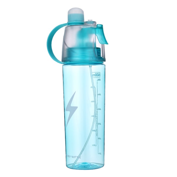 Kopp Utomhussport Spraykopp Barn Vattenkopp Fitness Stor kapacitet Studentpresentmugg (Himmelsblå) 600ML