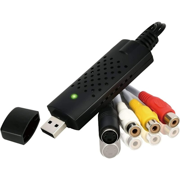 USB Audio Video Capture Card, TV VHS VCR til DVD Converter Adapter til Windows PC