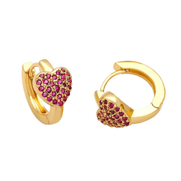 Korvakorut Vintage Zirkoni Heart Stud Muotikorut Ac10523 white