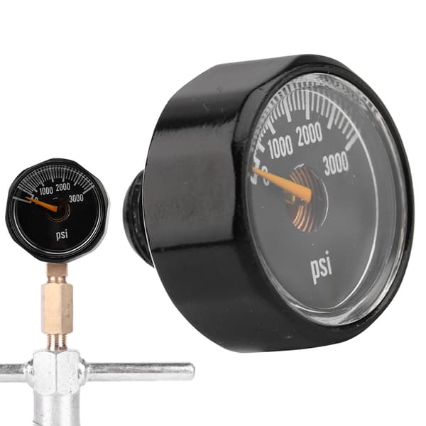 1/8NPT Præcisionsventil Mini Trykmåler Kuldioxid Mikromanometer (3000PSI)