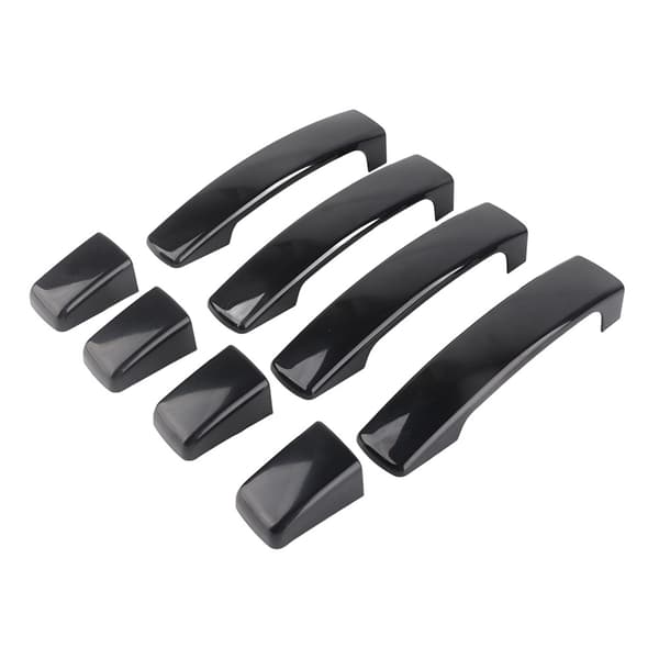 4 stk. blank sort dørhåndtagsdæksel til Range Rover Sport Discovery 3 Freelander 2
