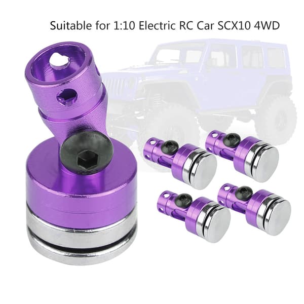 4ST Aluminium Magnetisk Stealth Usynlig Karrosserimontering til SCX10 4WD 1 10 RC Bil Lilla
