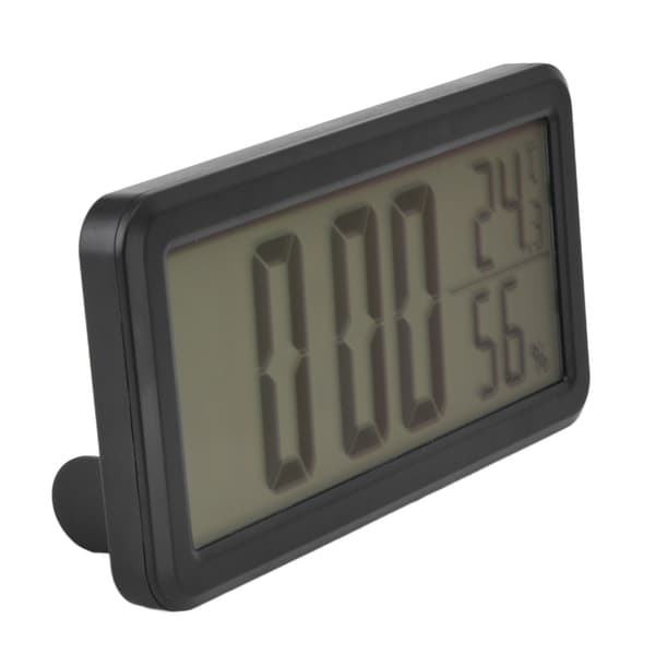 Bærbart digitalt vækkeur med temperatur og luftfugtighed LCD-display Sort vægmontering Desktop elektronisk ur
