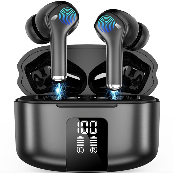 Bluetooth-hørlurar, trådløse 5.3 IPX5-vandtæt in-ear-hørlurar